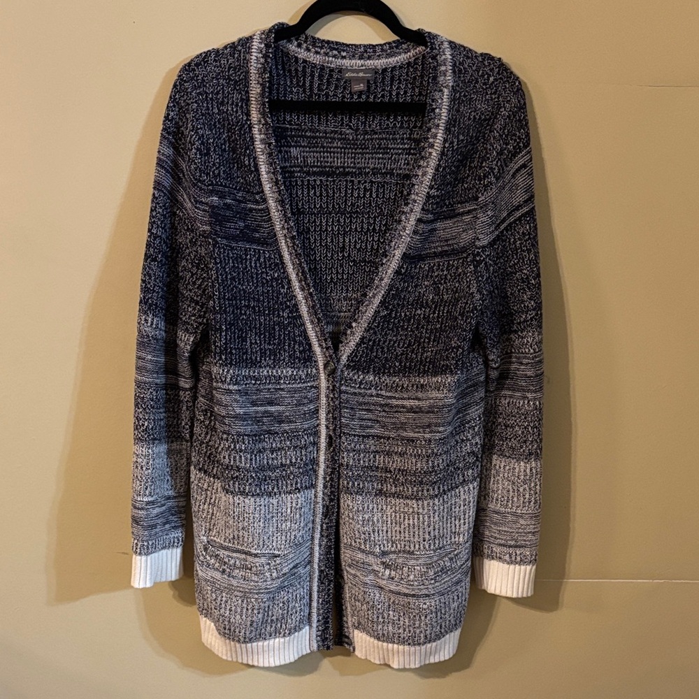 Women's Blue 100% cotton Knit Sweater